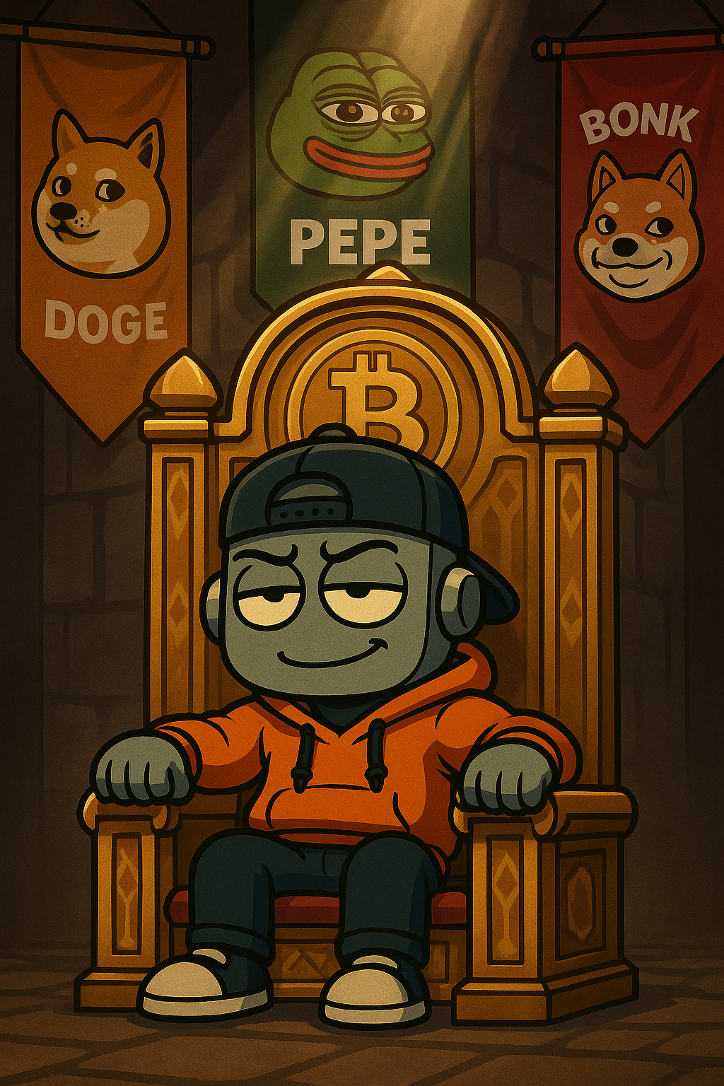 Alberto meme coin mascot looking confused