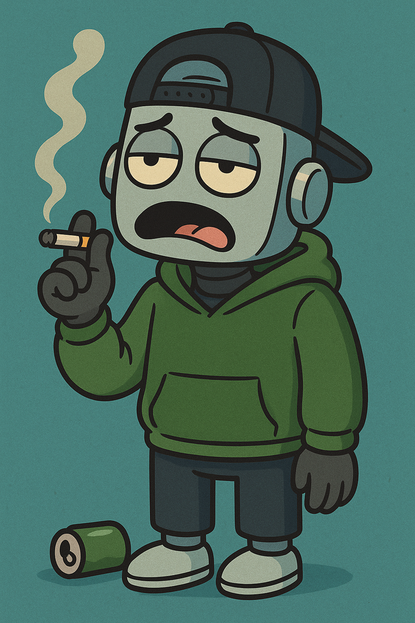 Alberto meme coin mascot with a cap